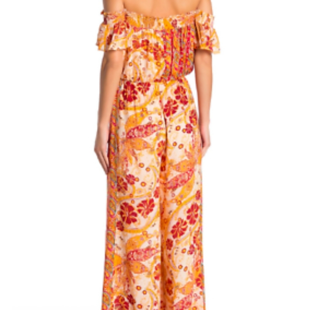 **HP** FREE PEOPLE Off The Shoulder Jumpsuit - Picture 10 of 14
